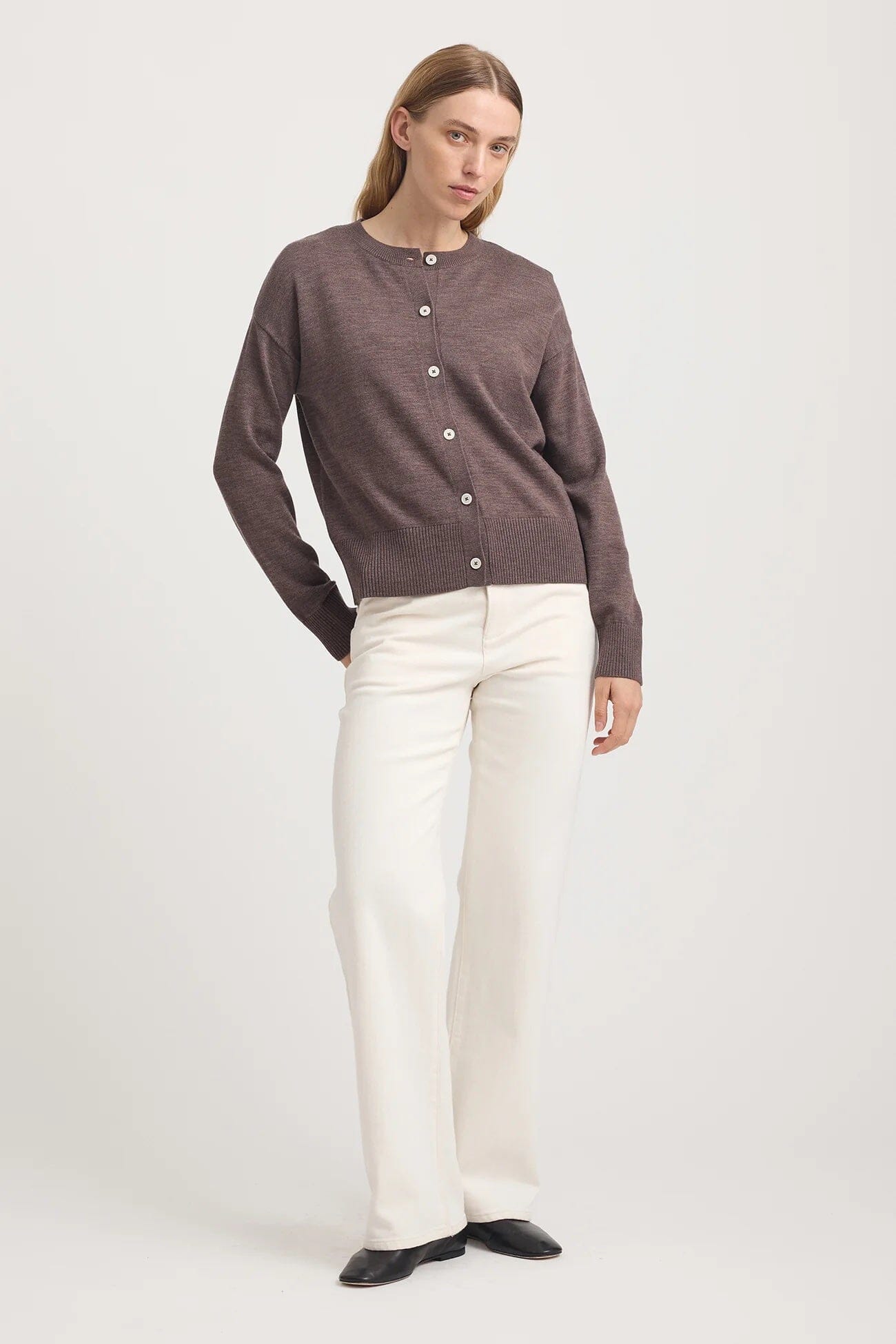Toorallie Fine Knit Cardigan - Mocha Toorallie