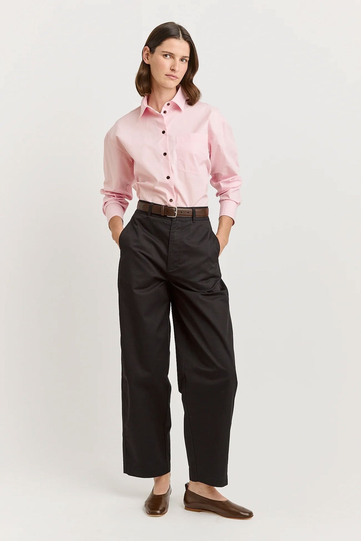 Toorallie Relaxed Cotton Shirt - Pale Pink Women's Shirt Toorallie