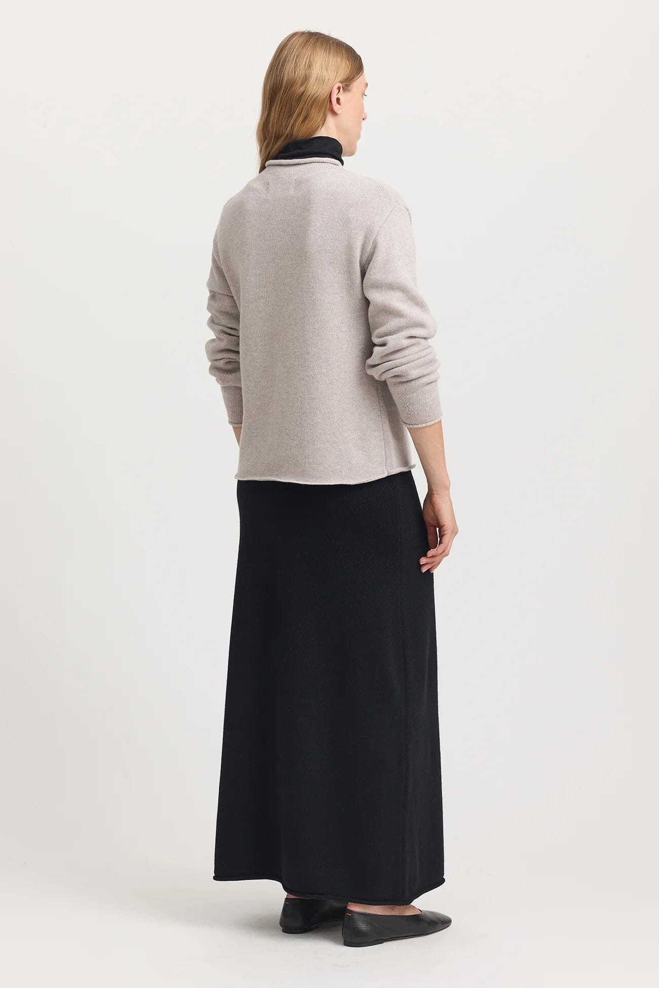 Toorallie Relaxed Fit Mock Neck Knit - Light Oat Toorallie
