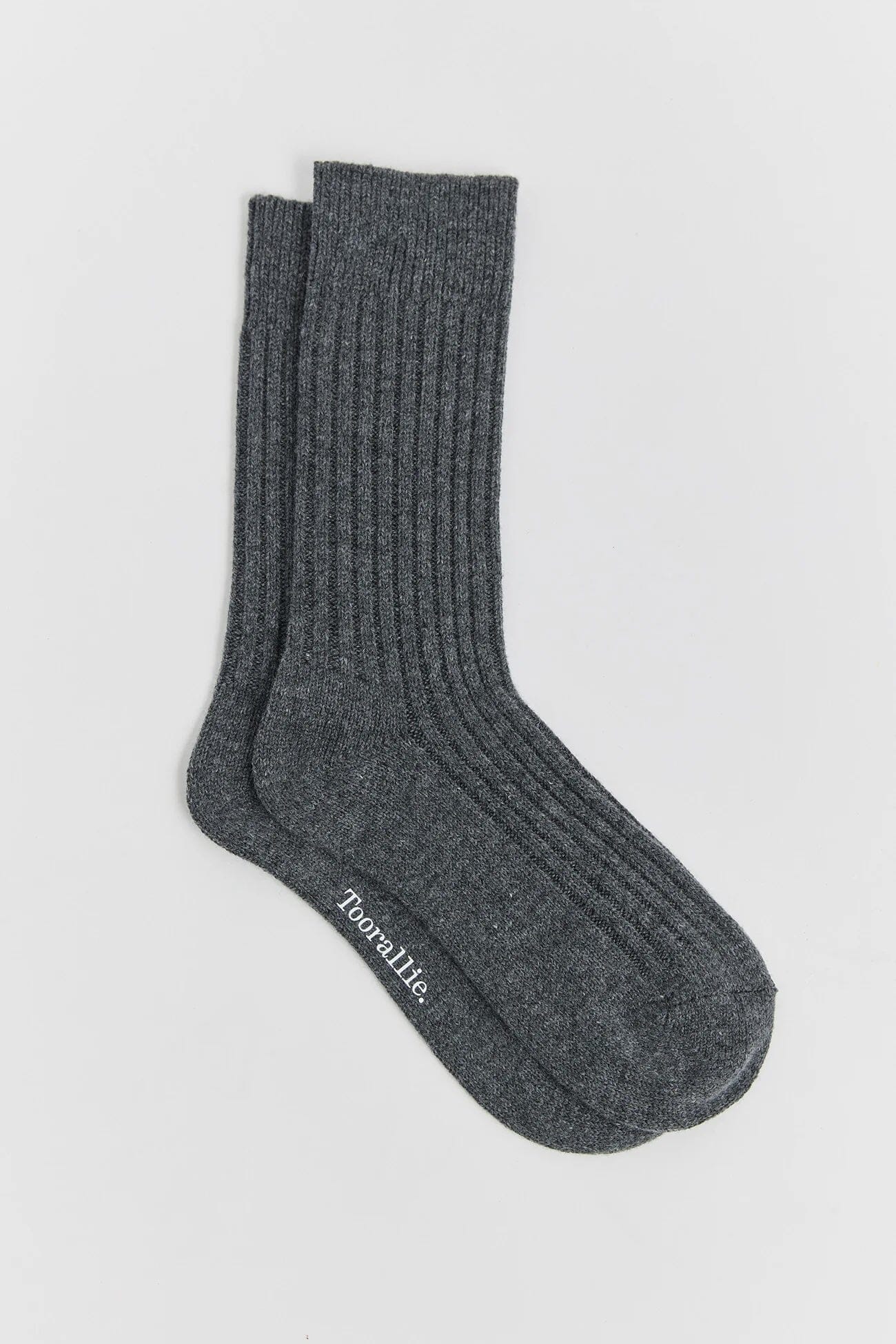 Toorallie Ribbed Merino Socks - Zinc Women's Socks Toorallie
