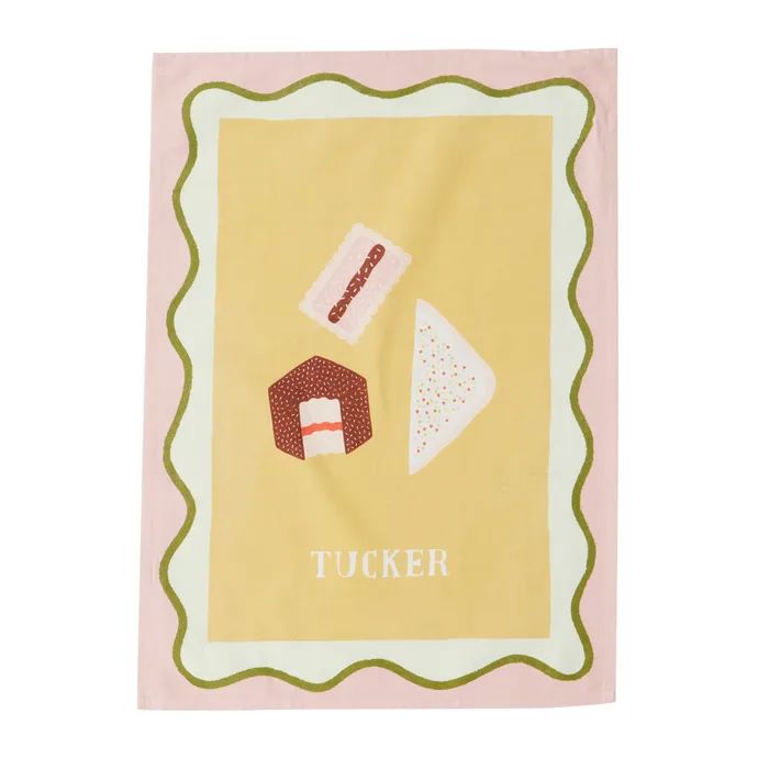 Tucker Cotton Tea Towel - Mustard Coast to Coast Home
