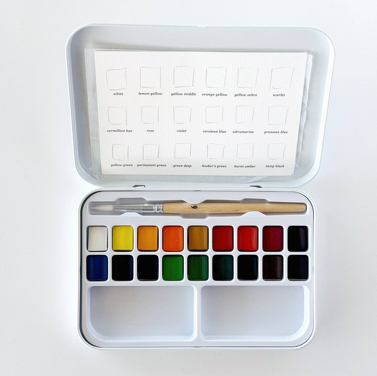 Watercolour Paint Set 18 Colors with Brush emily lex studio