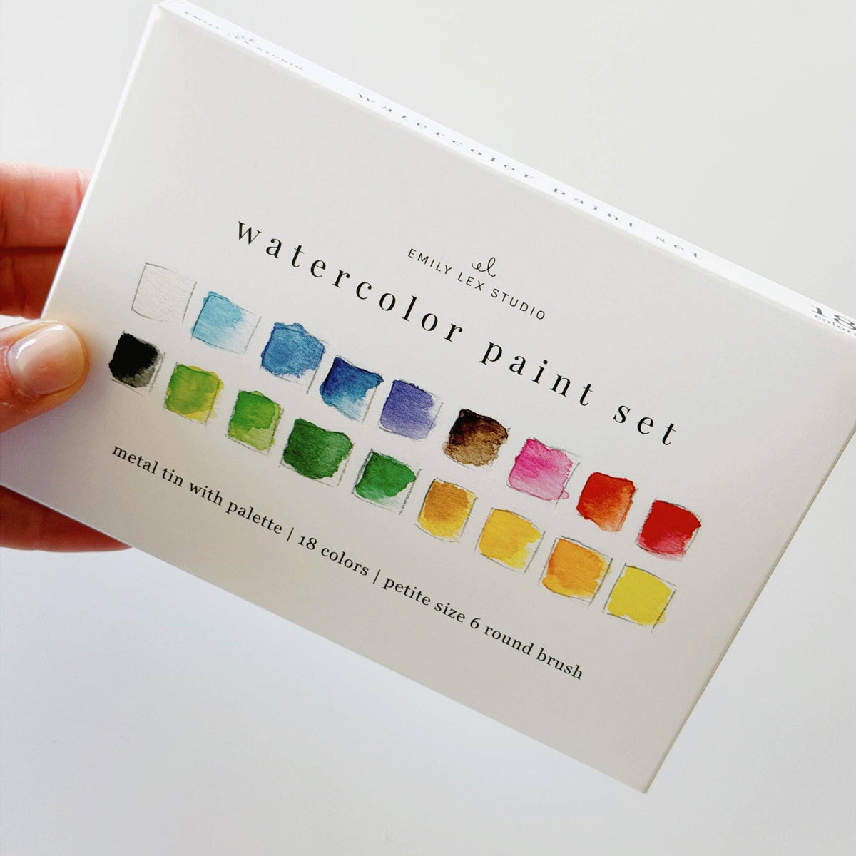 Watercolour Paint Set 18 Colors with Brush emily lex studio