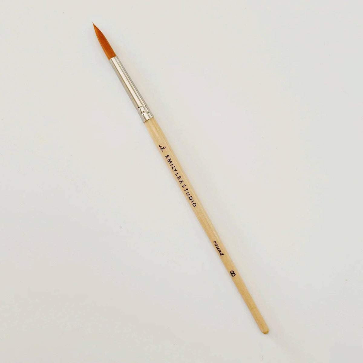 Watercolor Paintbrush Set of Five Wood Brushes emily lex studio