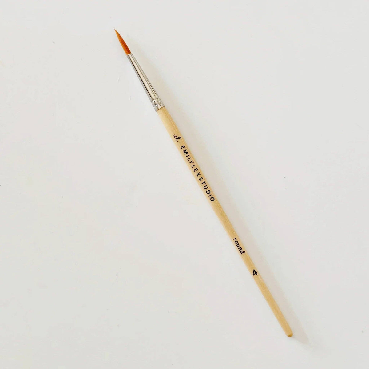 Watercolor Paintbrush Set of Five Wood Brushes emily lex studio