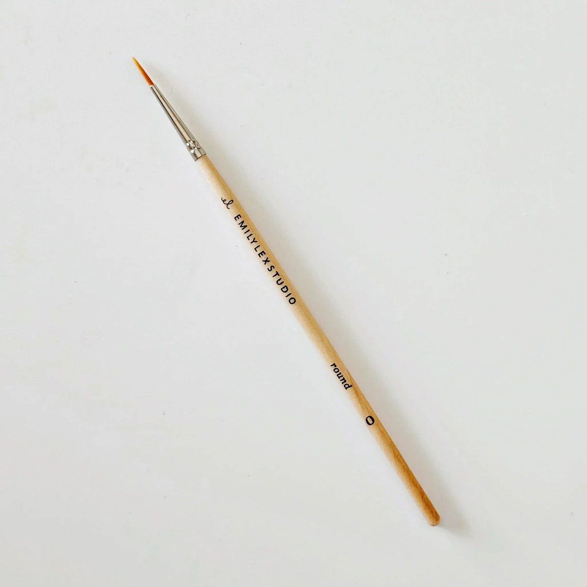 Watercolor Paintbrush Set of Five Wood Brushes emily lex studio