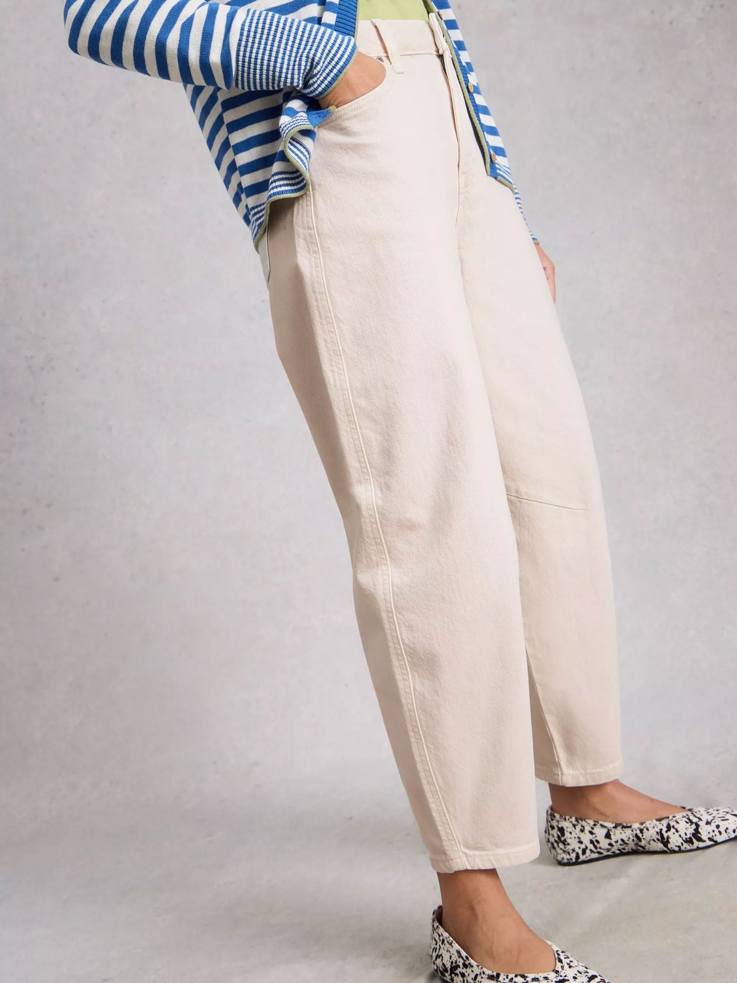 White Stuff Aubrey Barrel Leg Jean - Natural White White Stuff