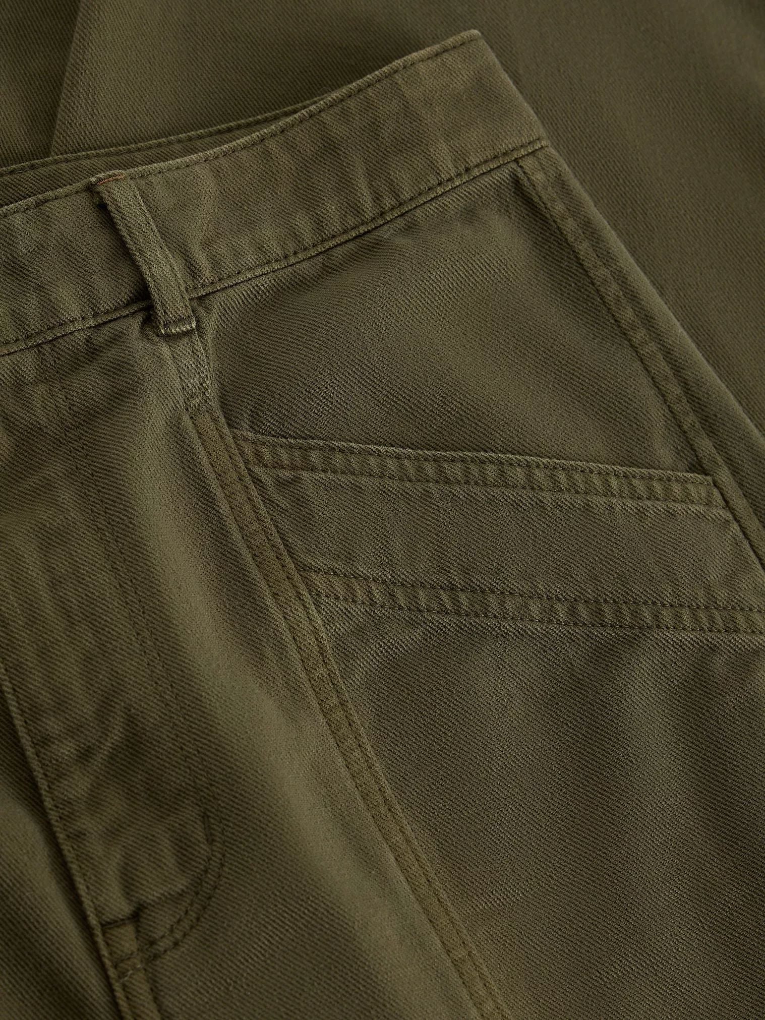 White Stuff Aubrey Barrel Trouser - Khaki Green White Stuff