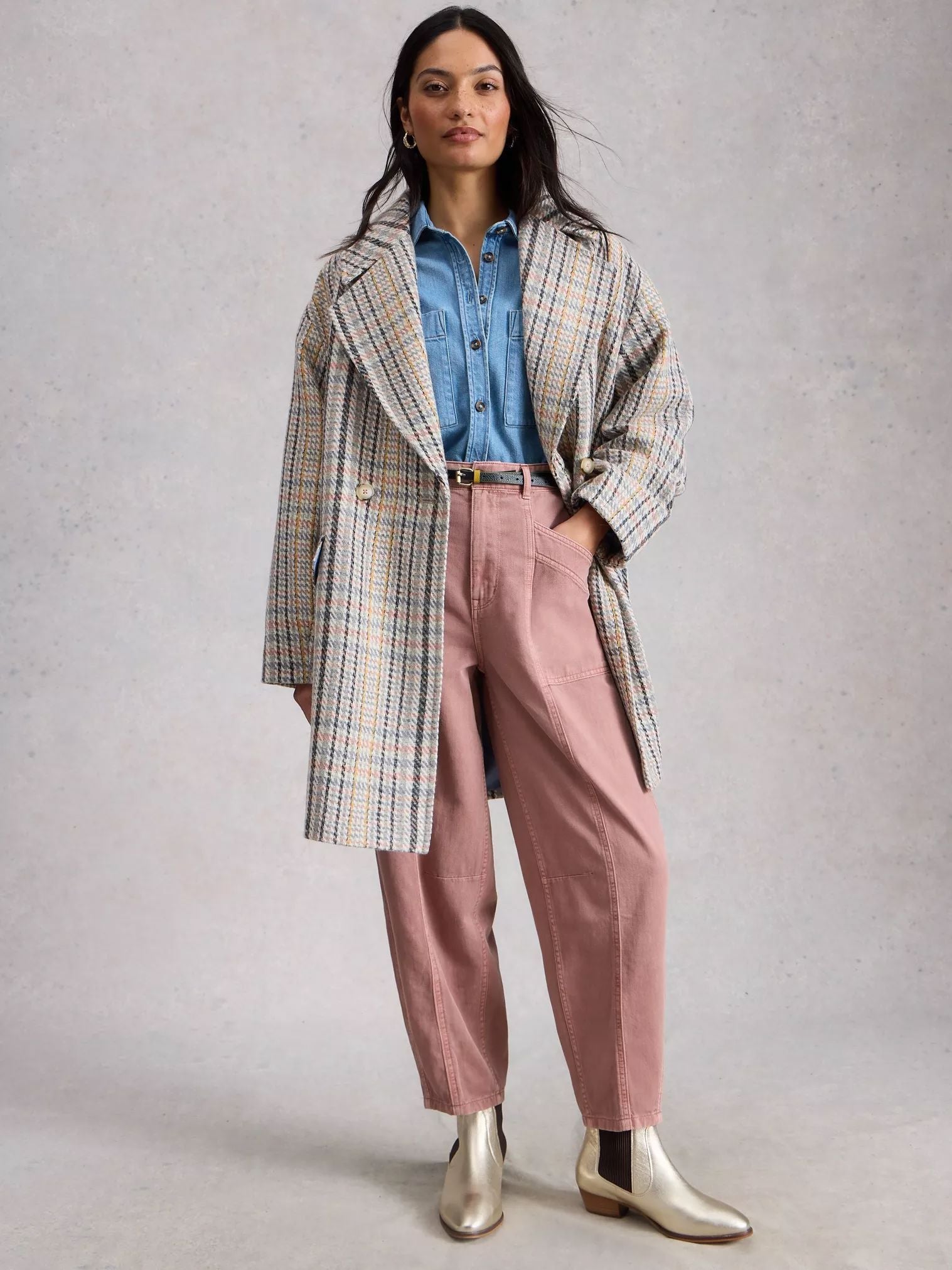 White Stuff Aubrey Barrel Trouser - Mid Pink Women's Pants White Stuff