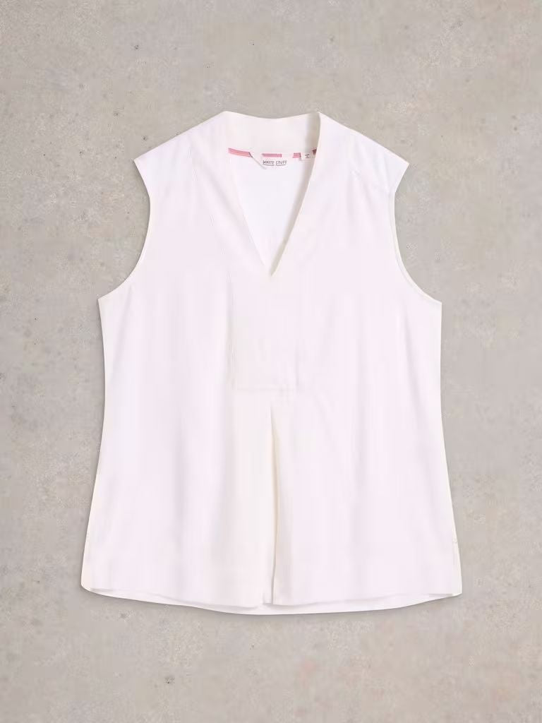 White Stuff Celia Jersey Mix Shirt - Brilliant White White Stuff