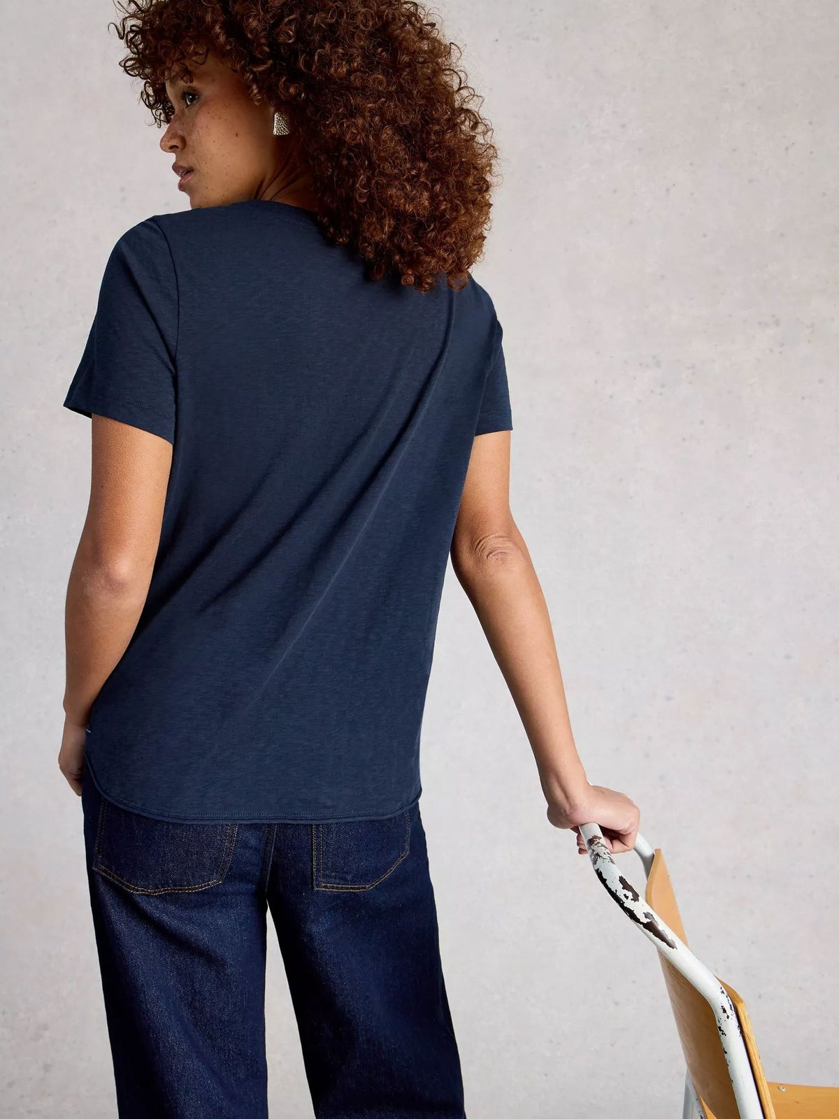 White Stuff Clara Short Sleeve Tee - Dark Navy White Stuff