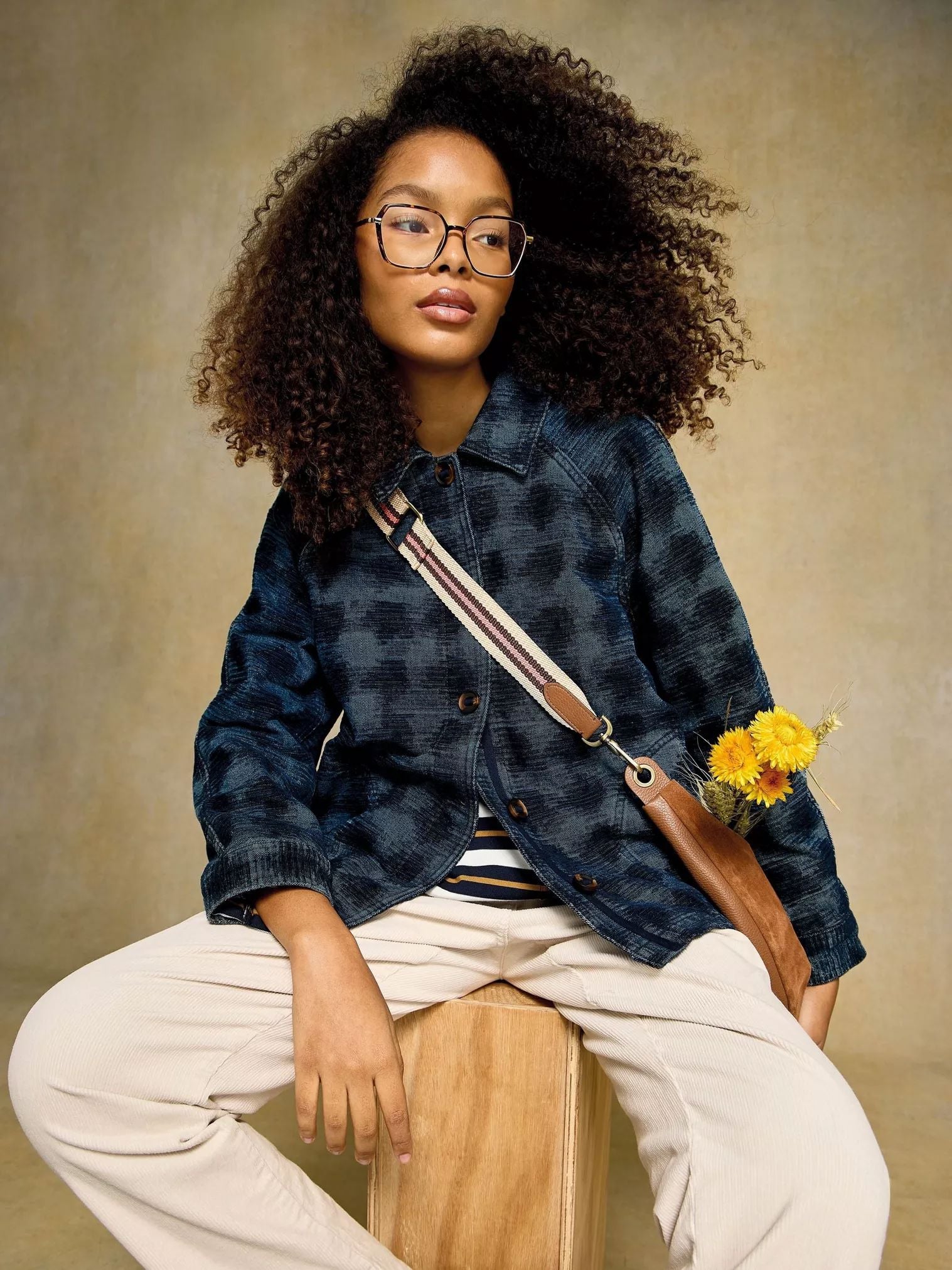 White Stuff Eden Denim Jacquard Jacket - Denim Multi White Stuff