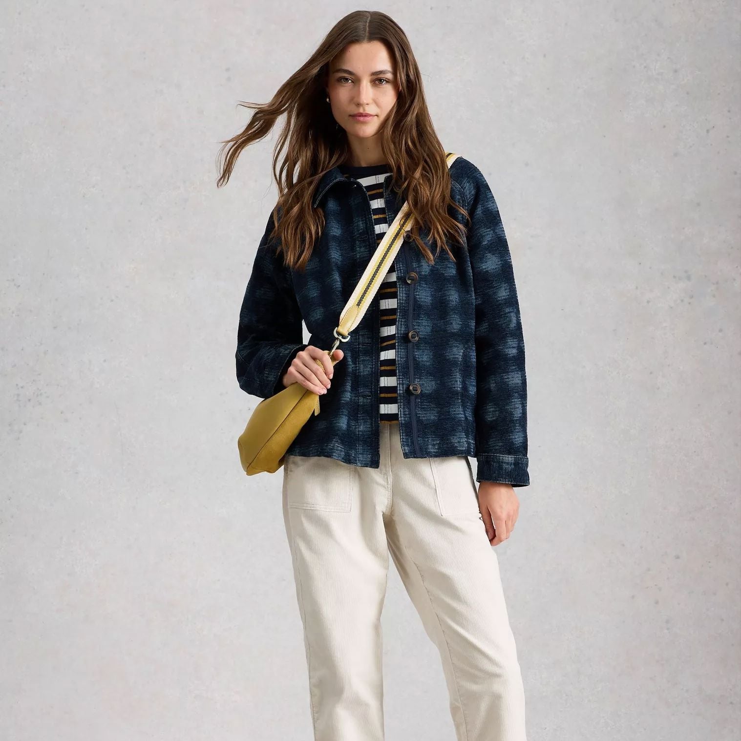 White Stuff Eden Denim Jacquard Jacket - Denim Multi White Stuff