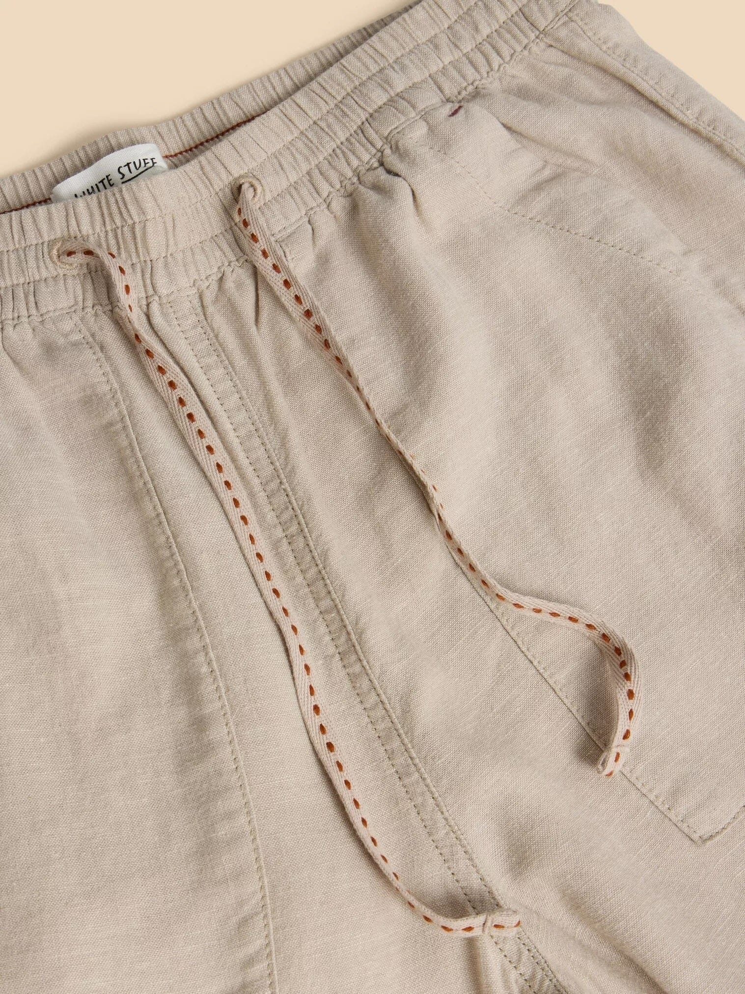 White Stuff Elle Linen Blend Trouser - Light Natural White Stuff