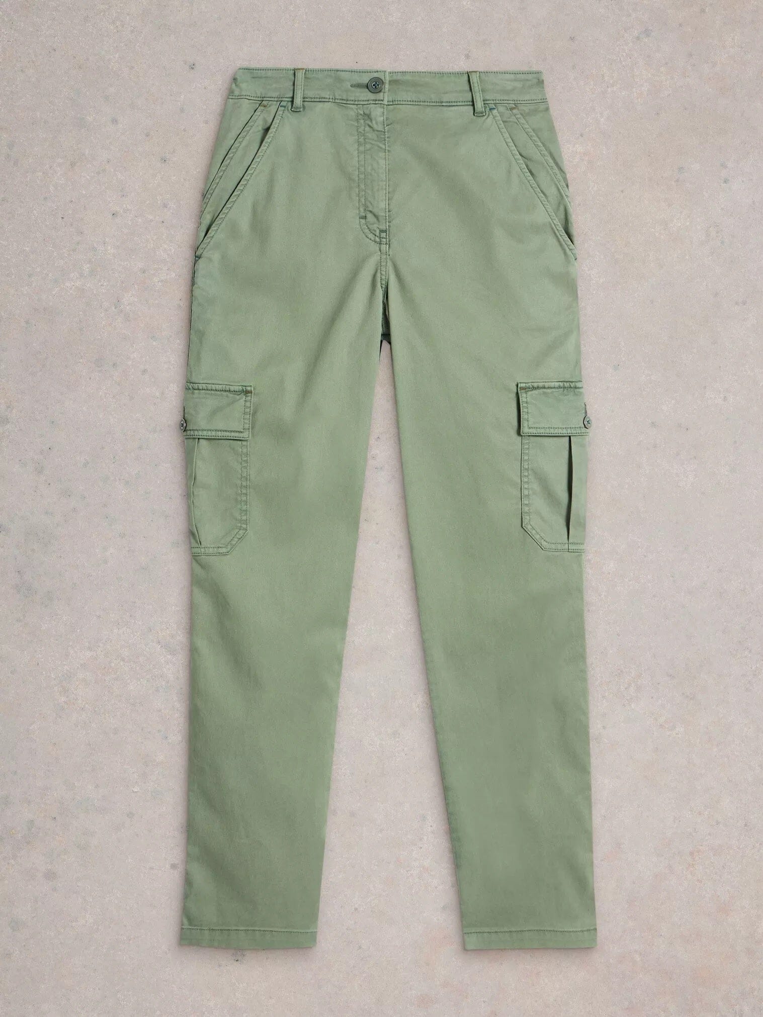 White Stuff Everleigh Cargo Trouser - Mid Green White Stuff
