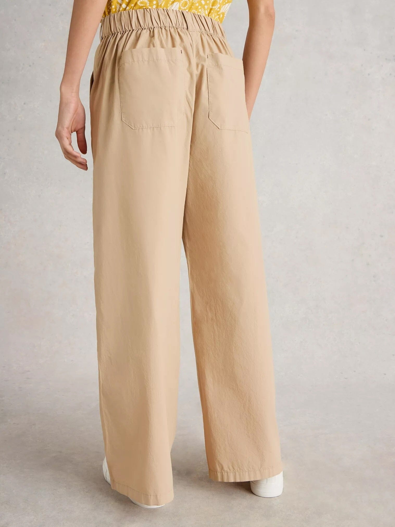 White Stuff Harley Cotton Trousers - Light Natural White Stuff