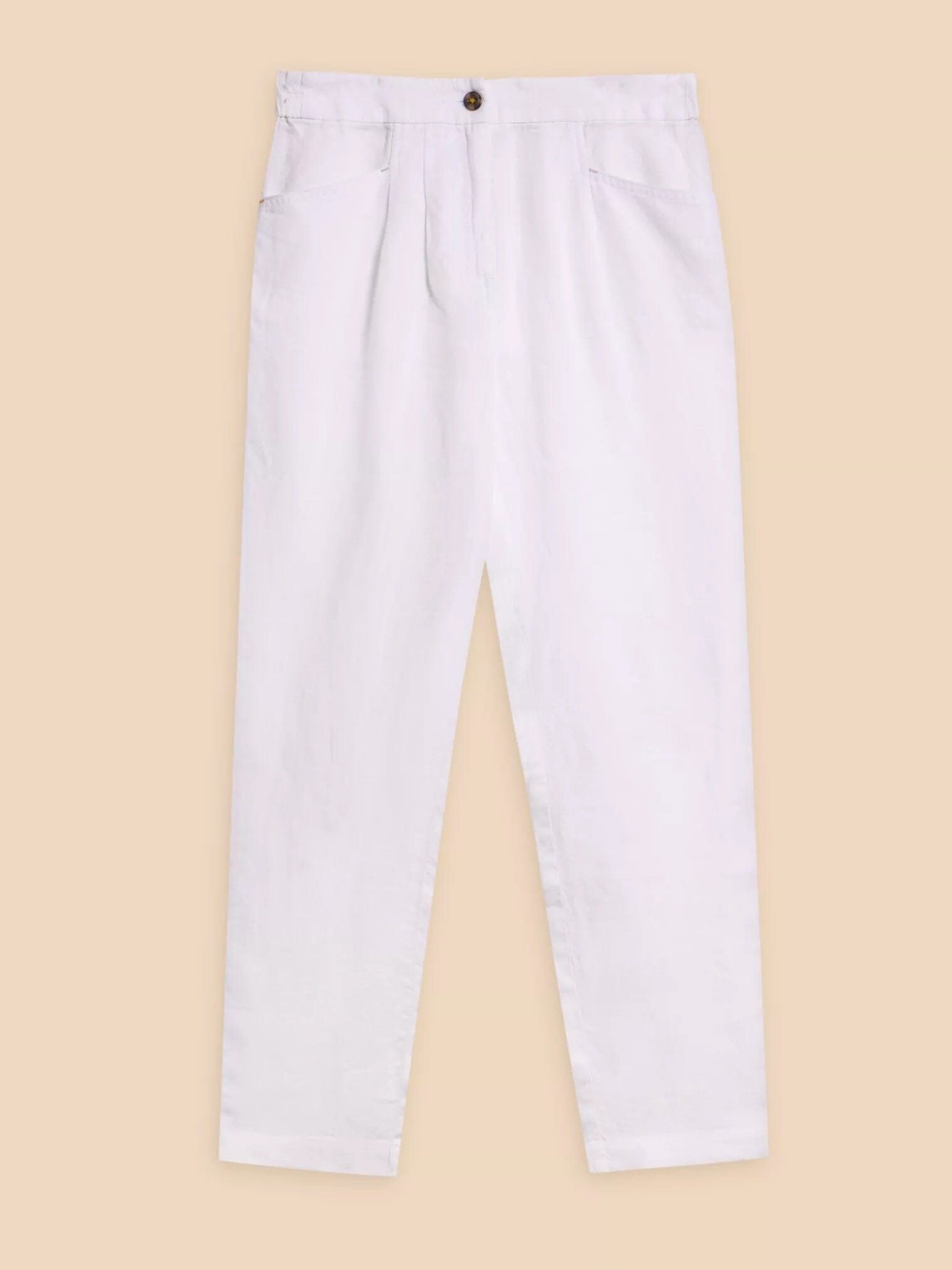 White Stuff Rowena Linen Trouser - Brilliant White White Stuff