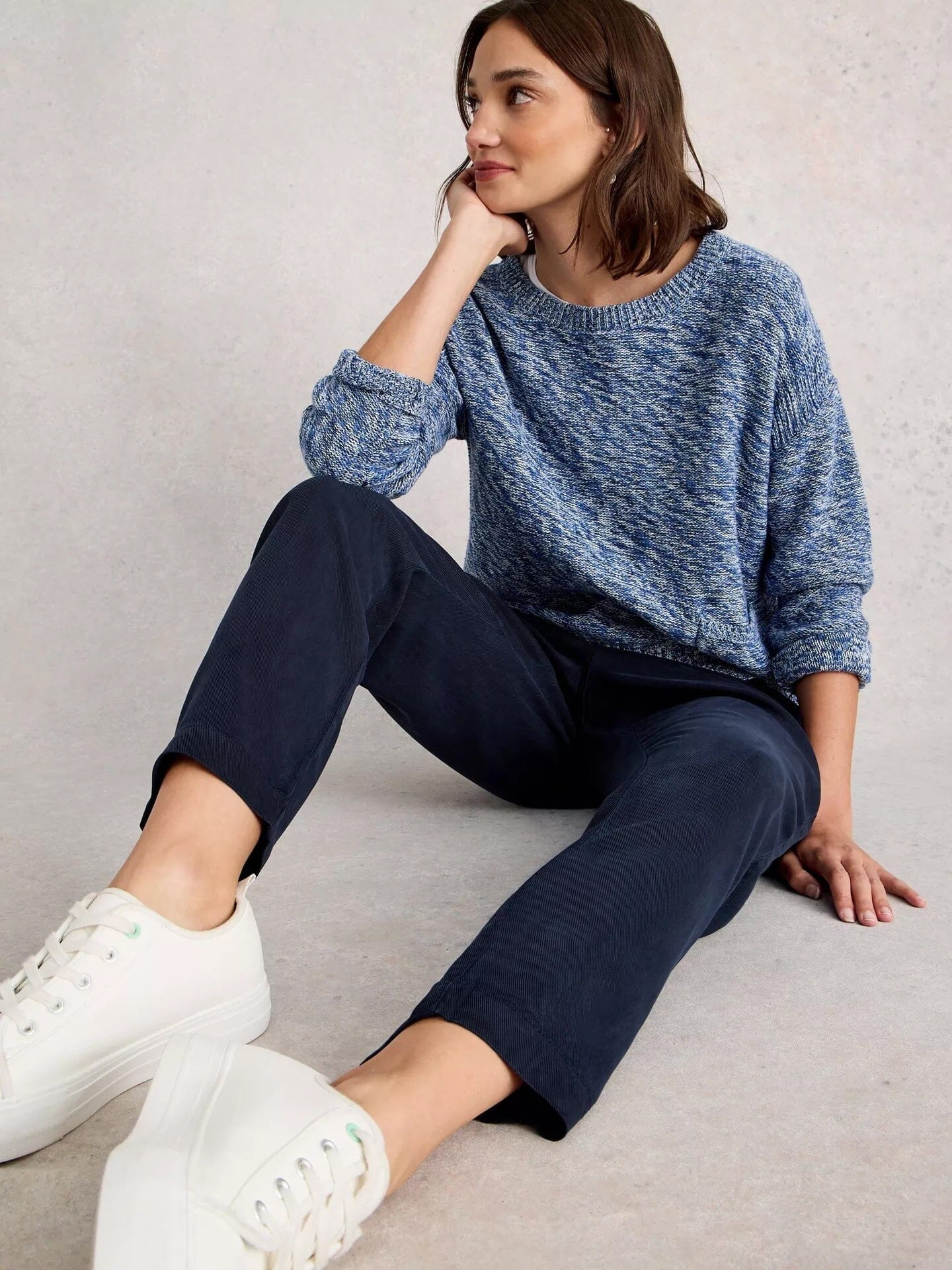 White Stuff Rowena Linen Trouser - Dark Navy White Stuff