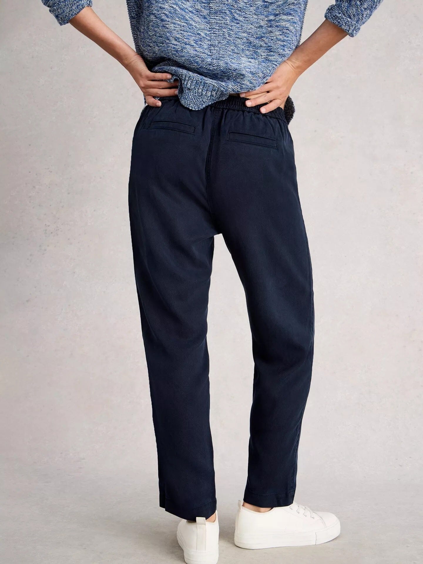White Stuff Rowena Linen Trouser - Dark Navy White Stuff