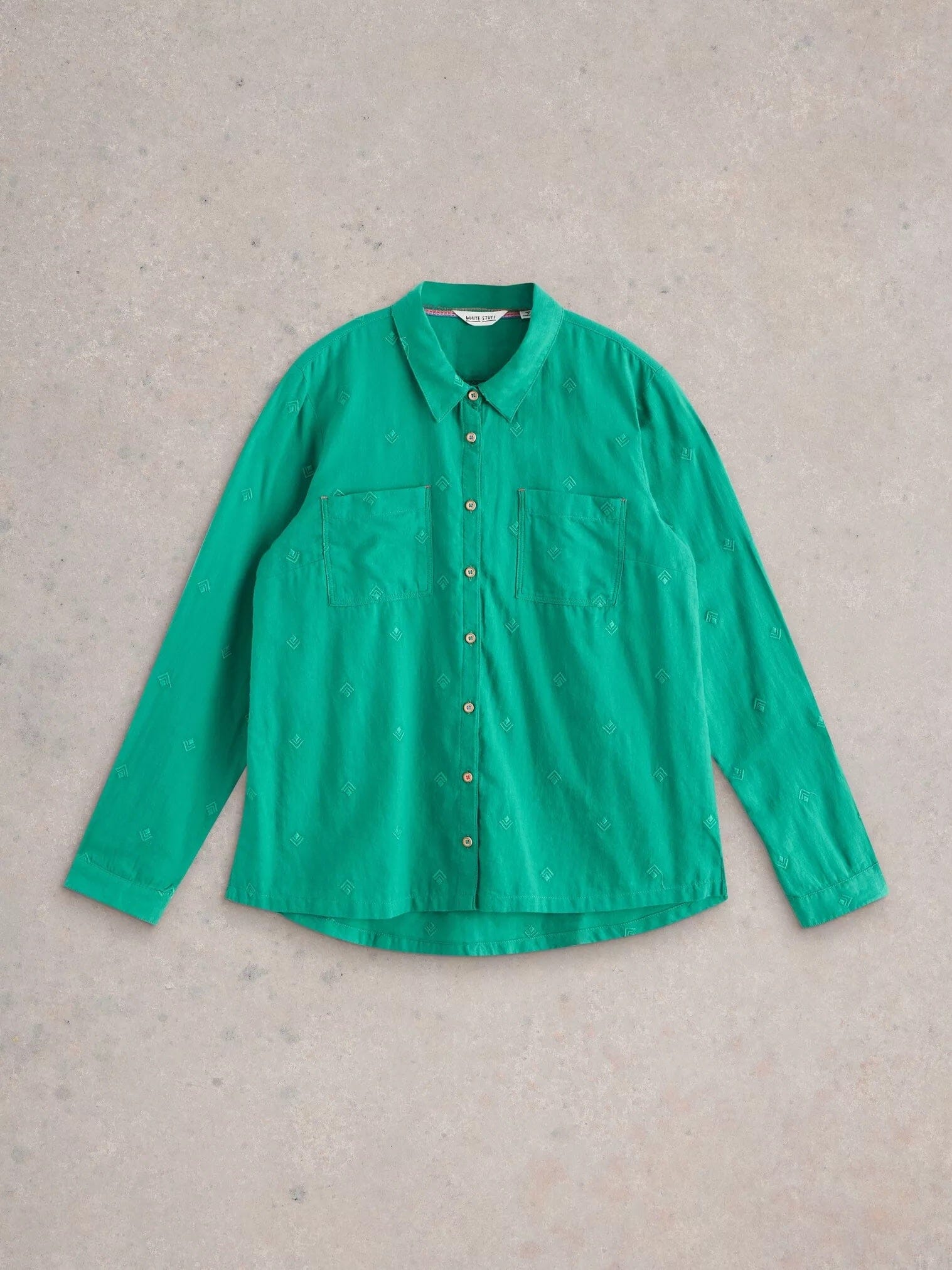 White Stuff Sophie Organic Cotton Shirt - Bright Green White Stuff