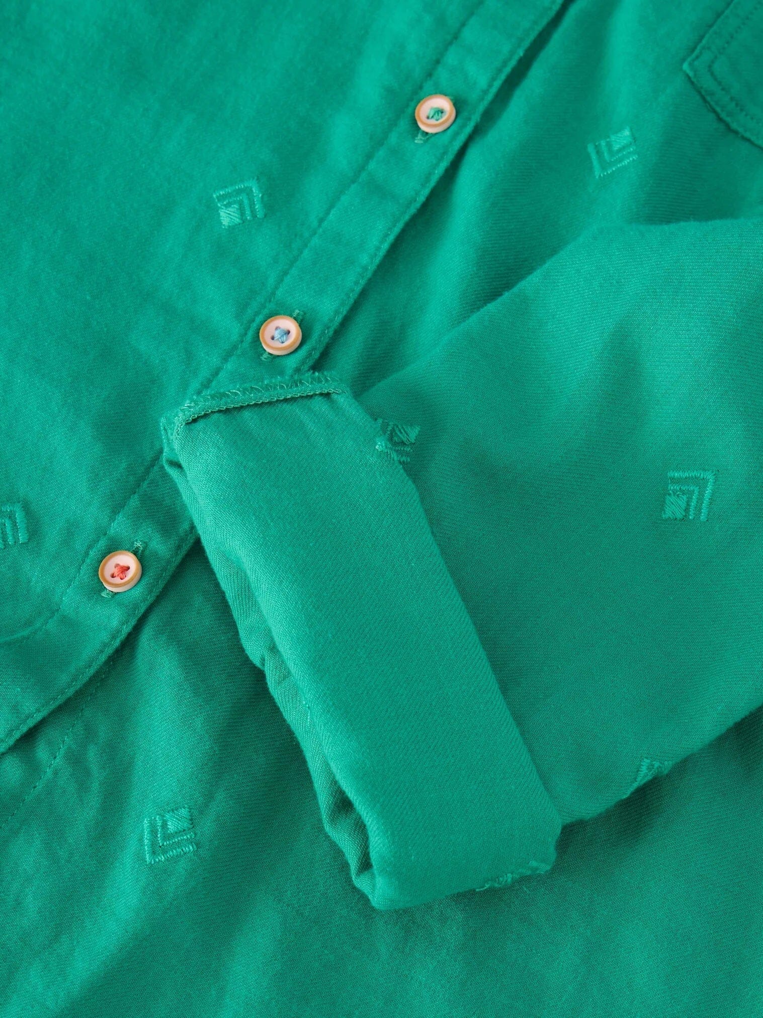 White Stuff Sophie Organic Cotton Shirt - Bright Green White Stuff