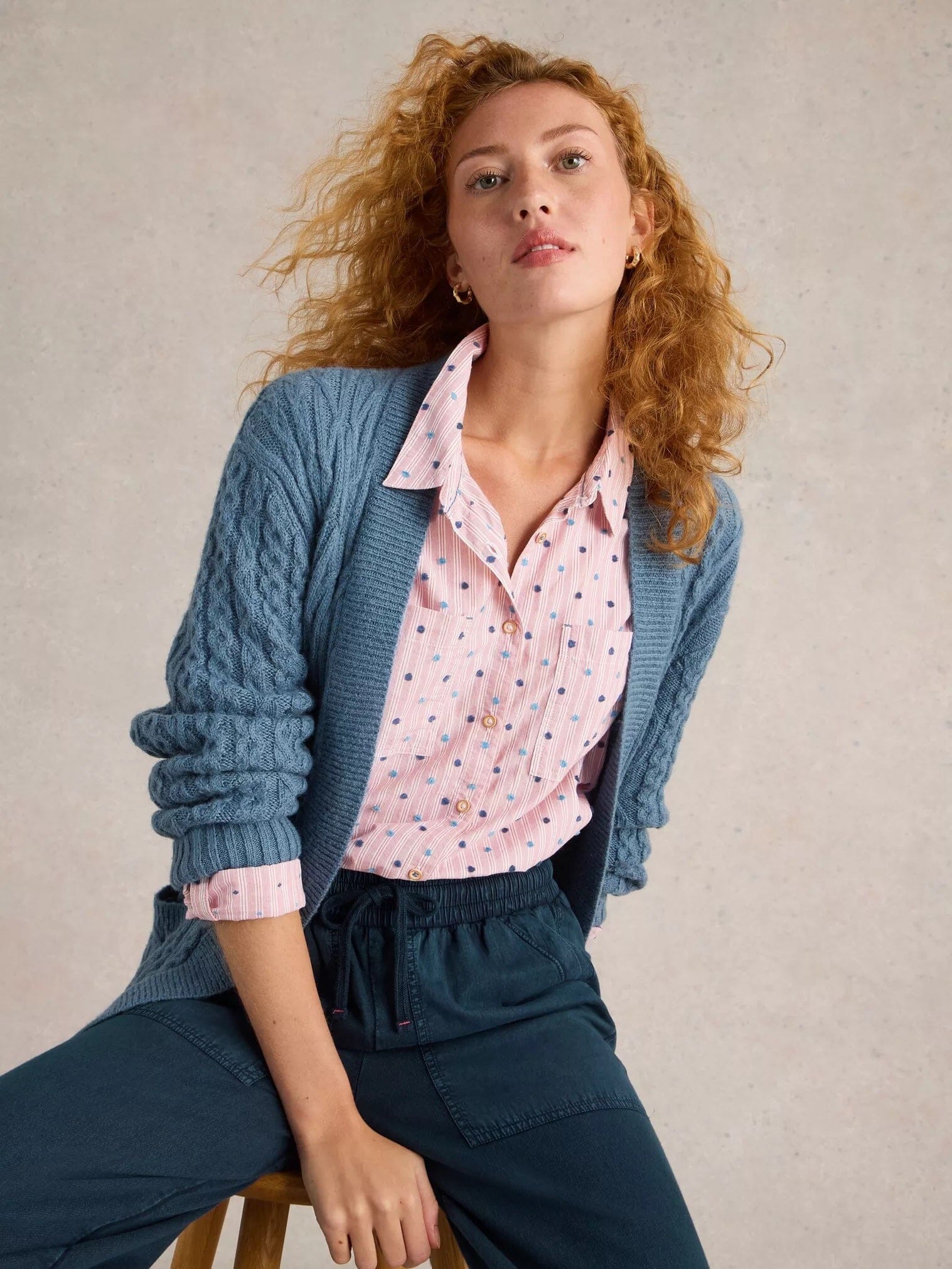 White Stuff Sophie Organic Cotton Shirt - Red Multi White Stuff