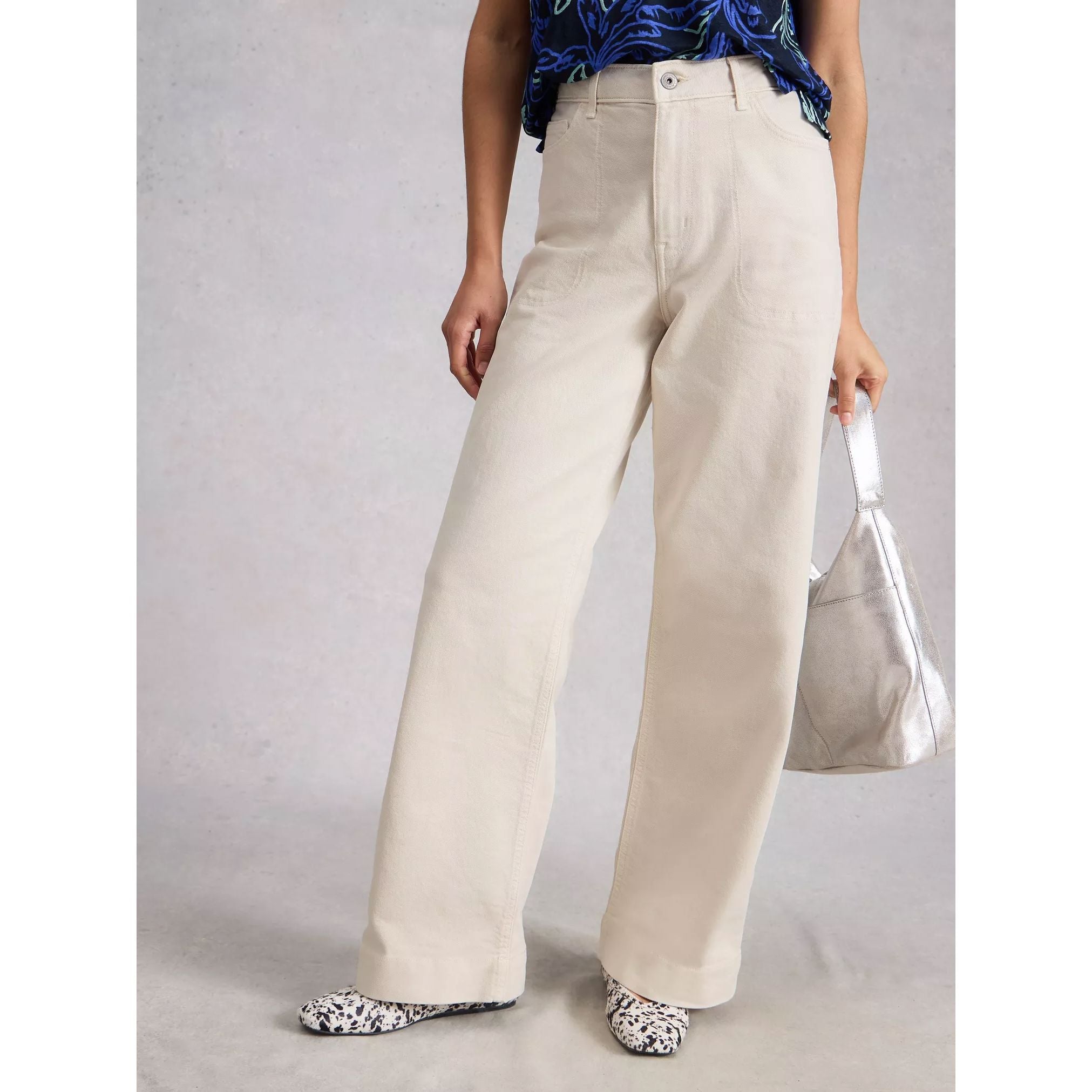 White Stuff Tia Wide Leg Jean - Natural White Women's Jeans White Stuff