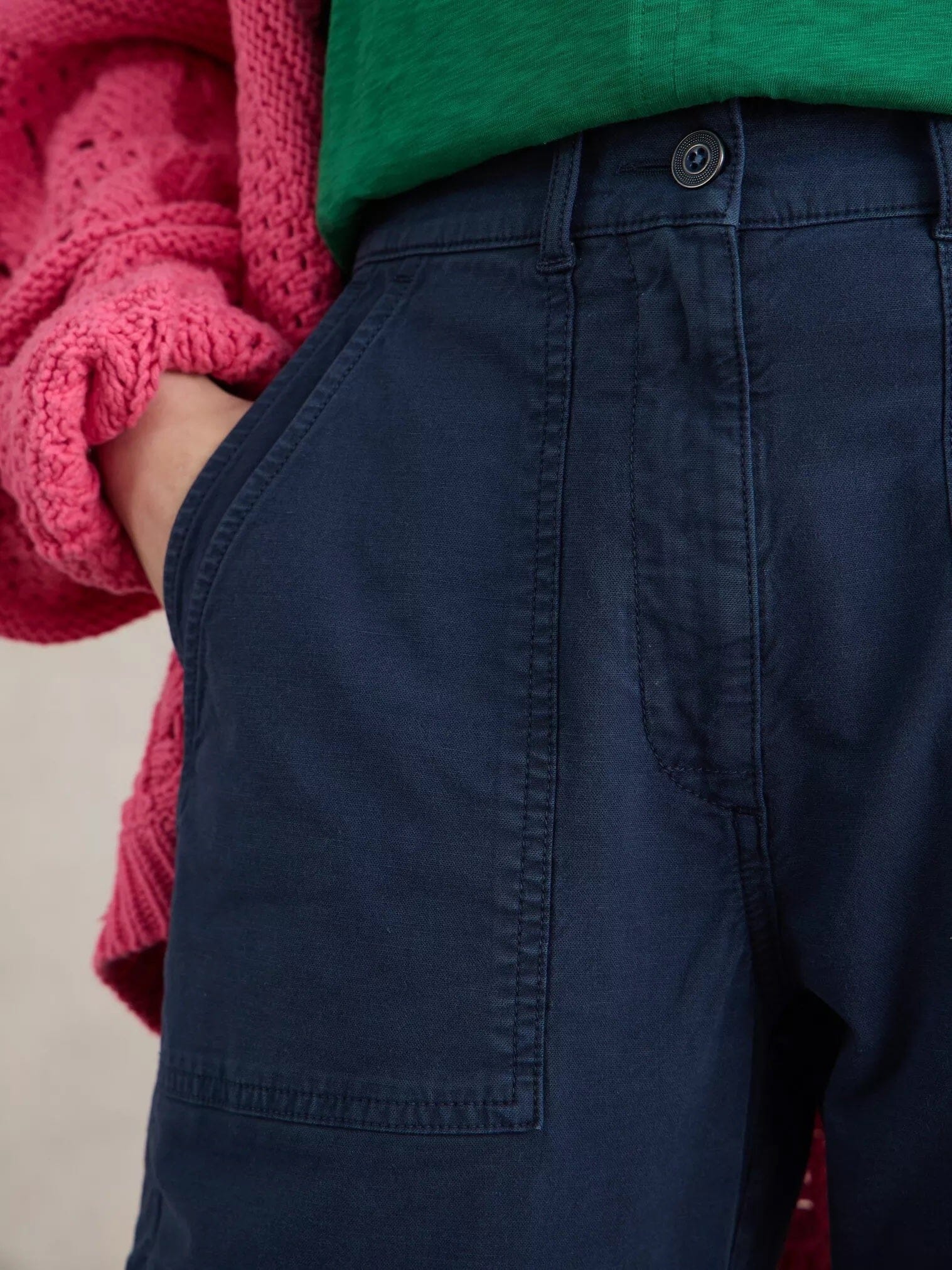 White Stuff Twister Chino Trouser - Dark Navy White Stuff