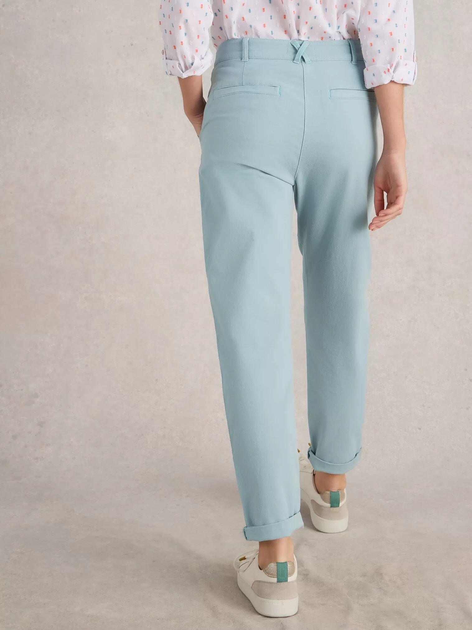 White Stuff Twister Chino Trouser - Light Blue White Stuff