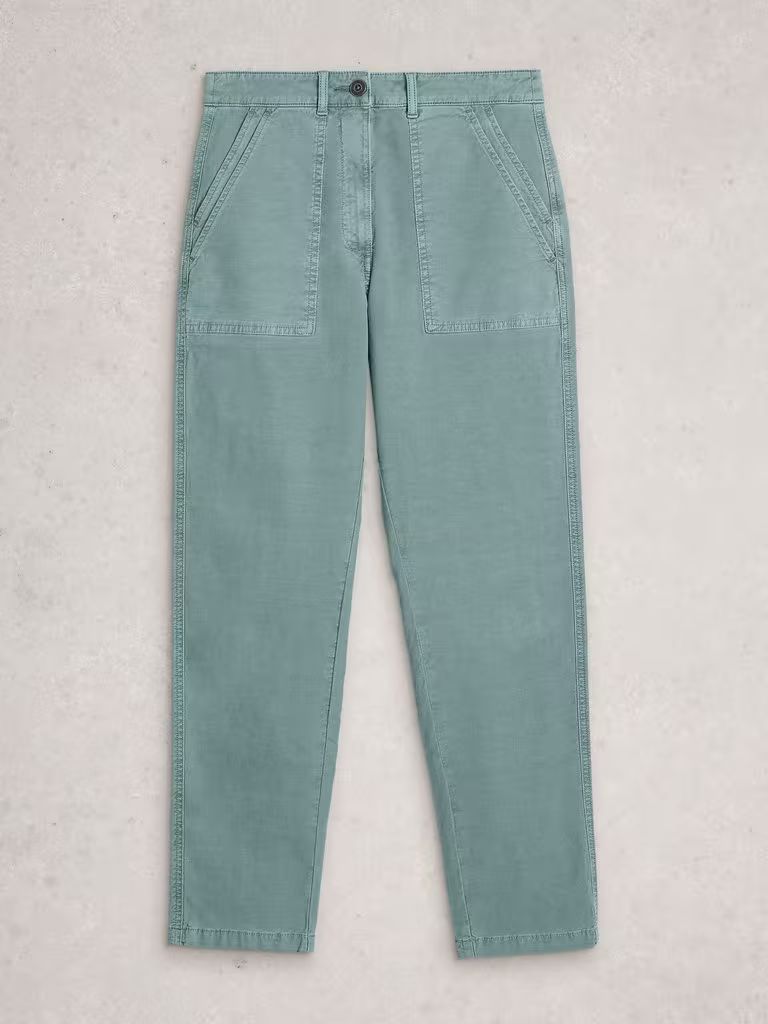White Stuff Twister Chino Trouser - Mid Blue White Stuff
