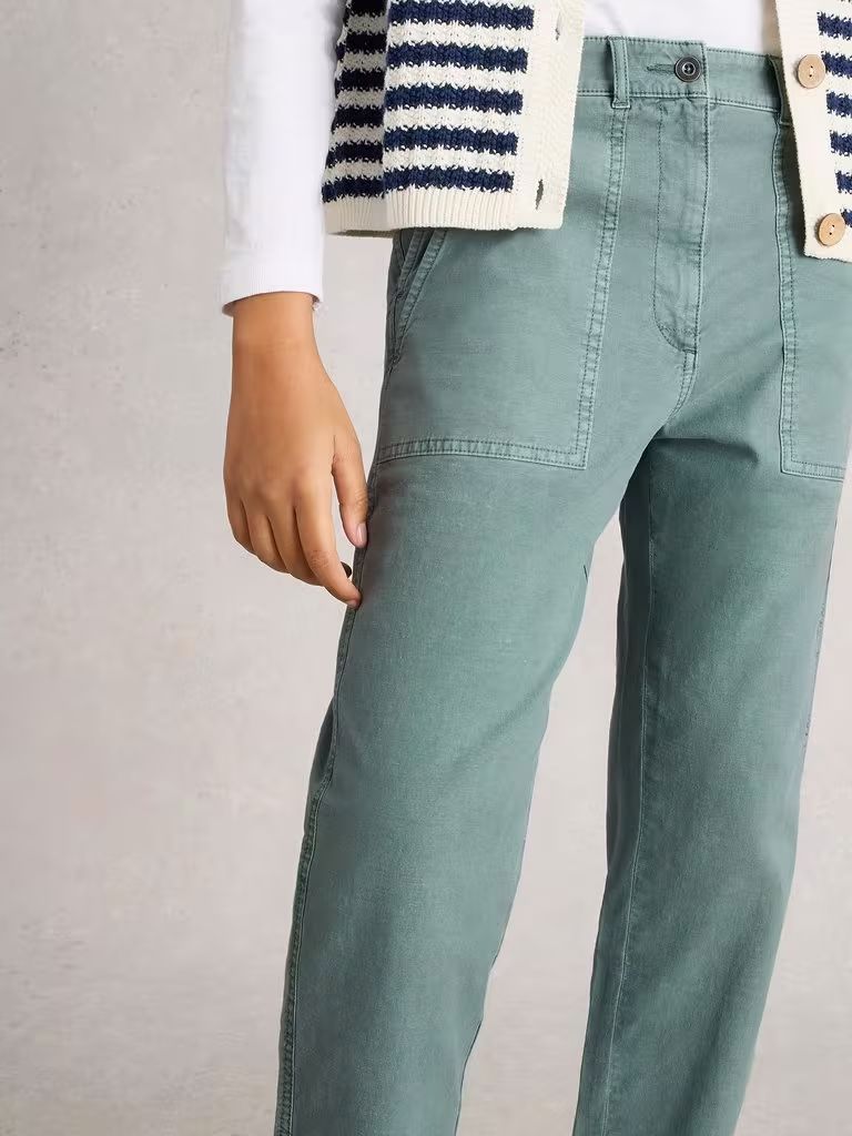 White Stuff Twister Chino Trouser - Mid Blue White Stuff