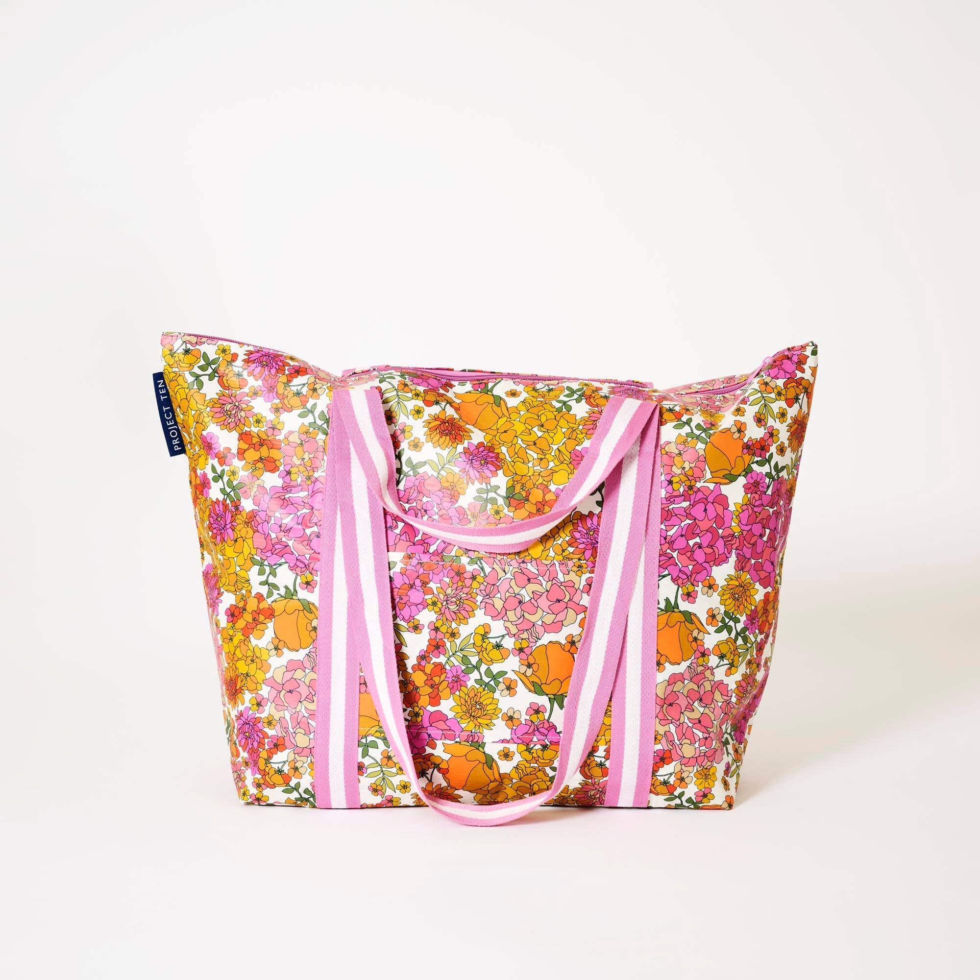 Zip Medium Tote – Hydrangea Tote Bag Project Ten Pty Ltd