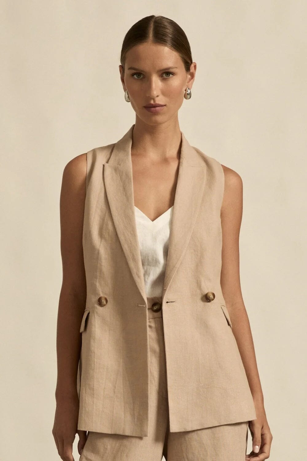 Zoe Kratzmann Inception Vest - Stone Zoe Kratzmann