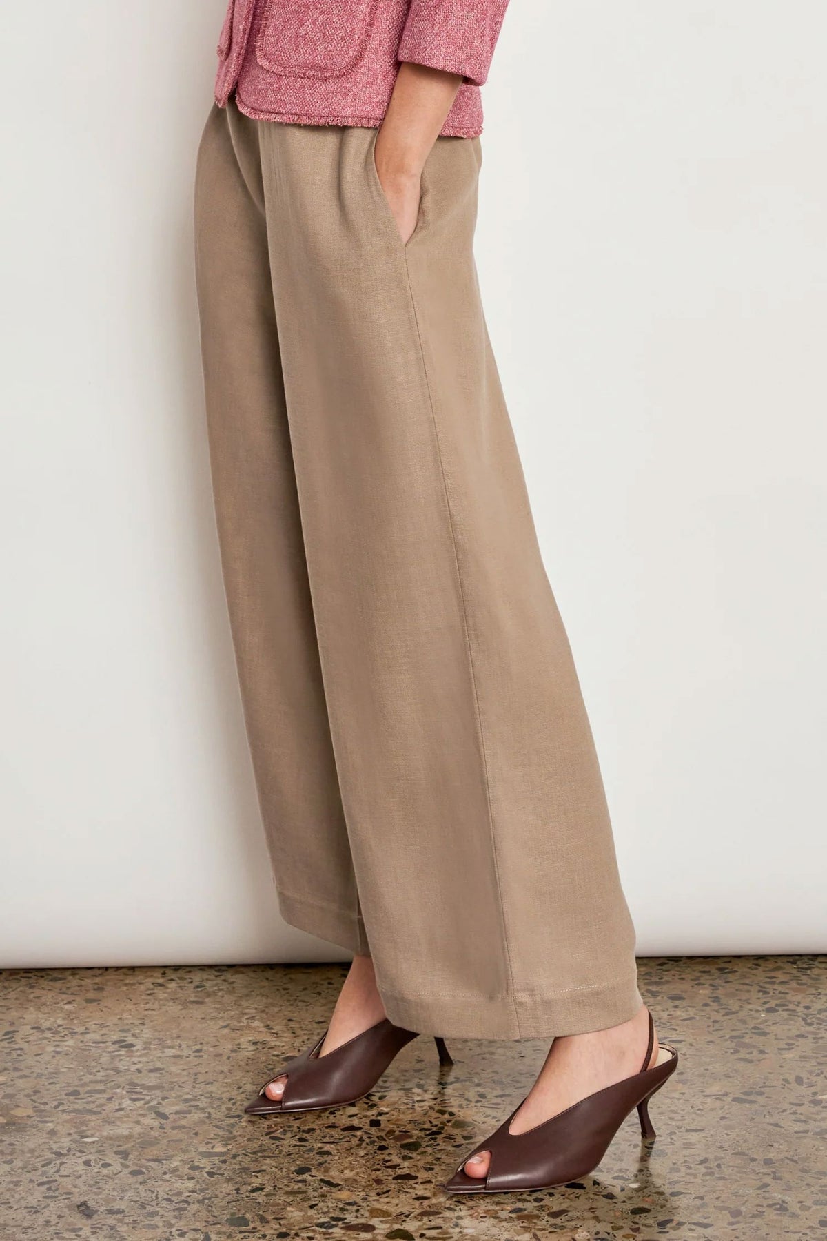 Zoe Kratzmann Merchant Pant - Stone Women's Linen Pants Zoe Kratzmann