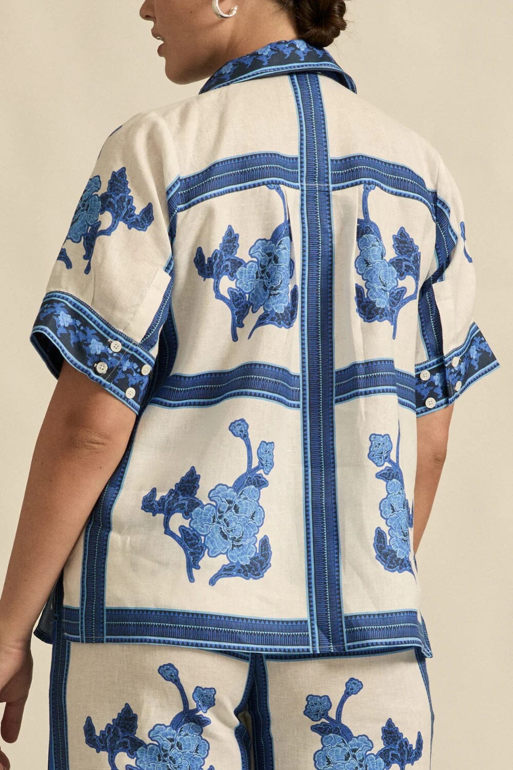 Zoe Kratzmann Pixel Top - Azure Collage Zoe Kratzmann
