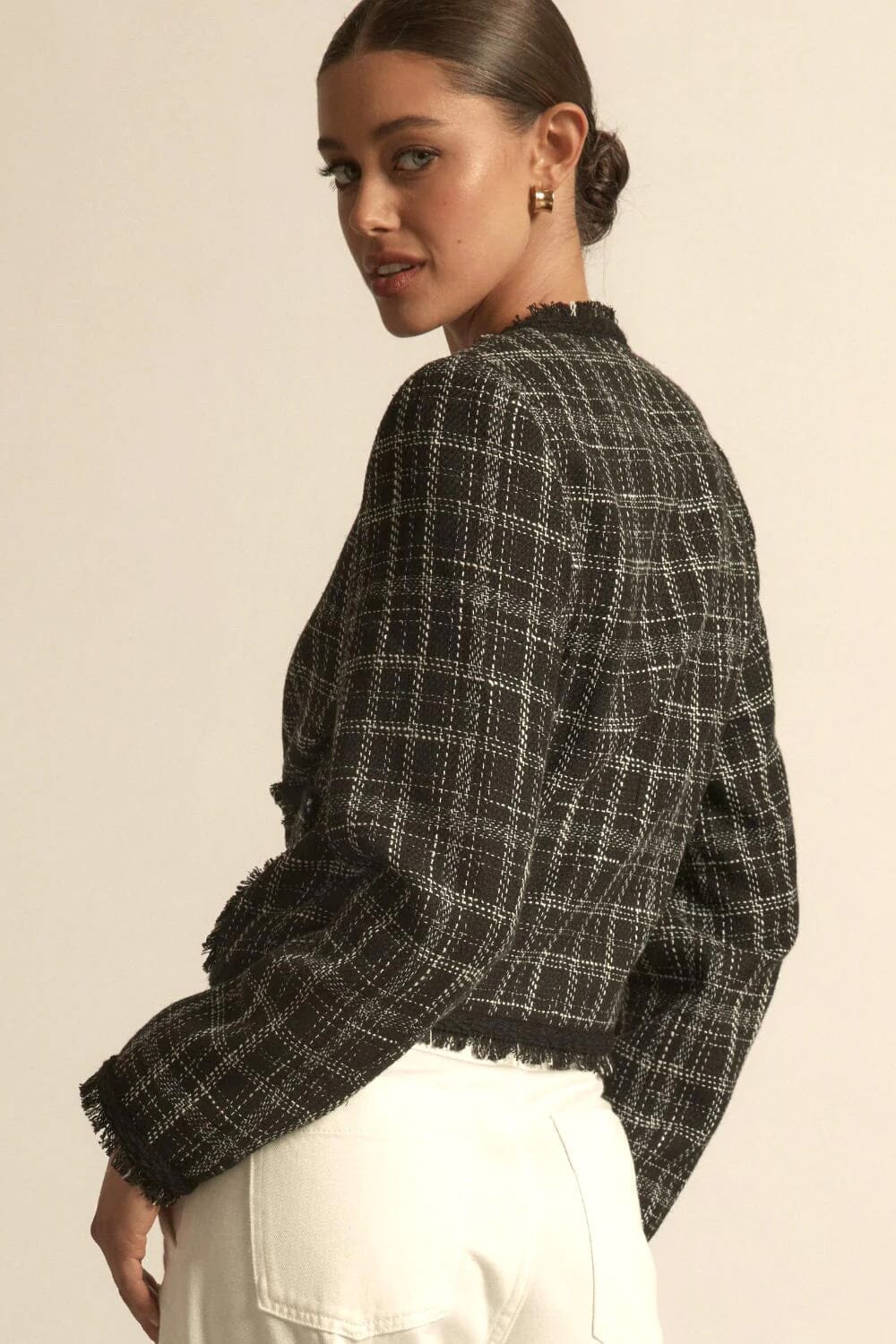 Zoe Kratzmann Quill Jacket - Black Porcelain Check Zoe Kratzmann