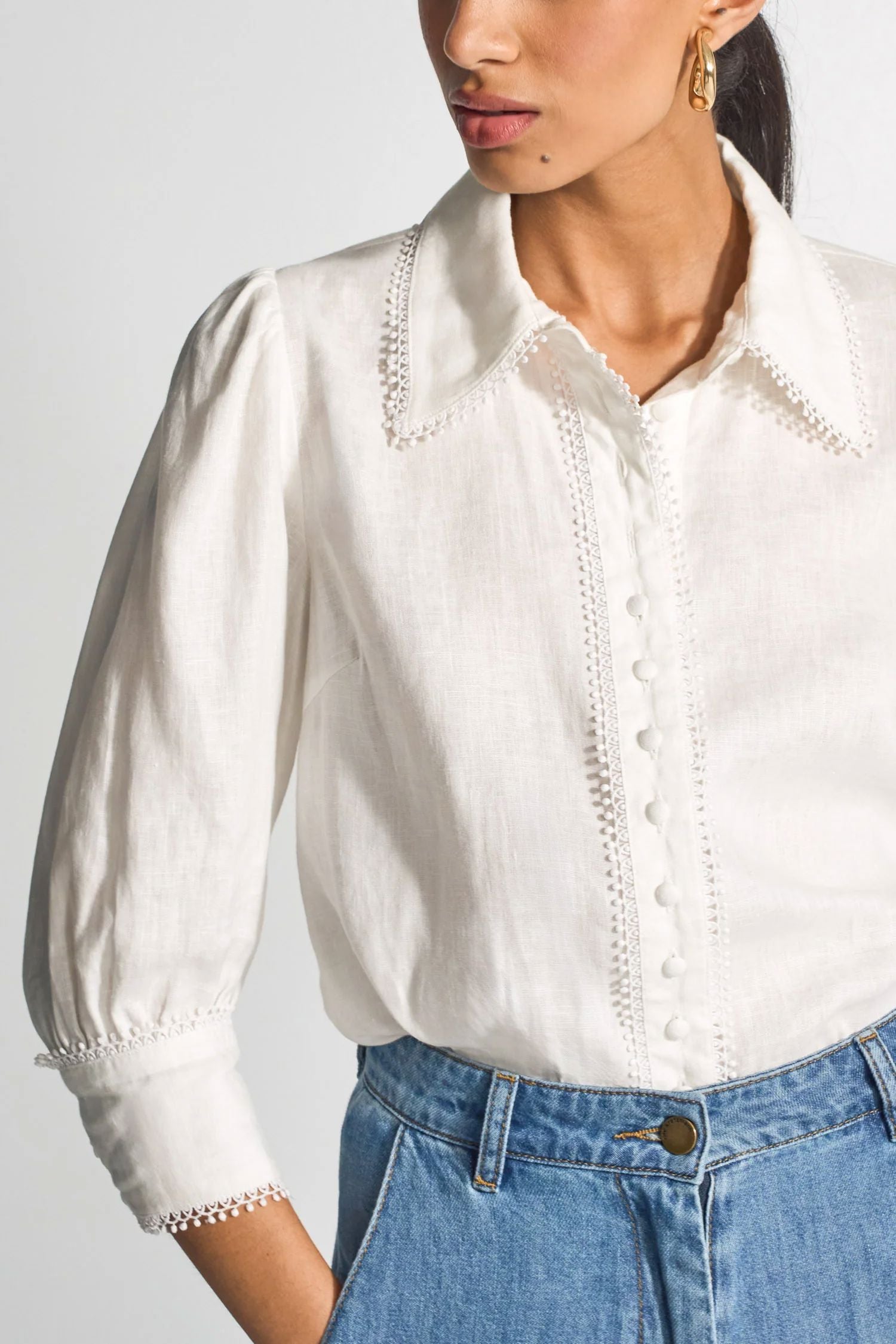 Zoe Kratzmann Serenade Top - Porcelain Zoe Kratzmann