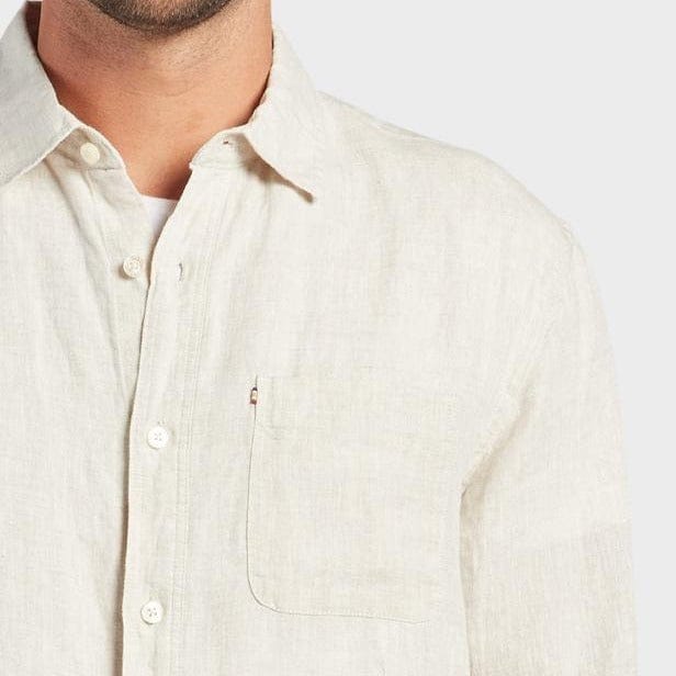 Academy Brand Men's Hampton Long Sleeve Shirt - Oatmeal Academy Brand