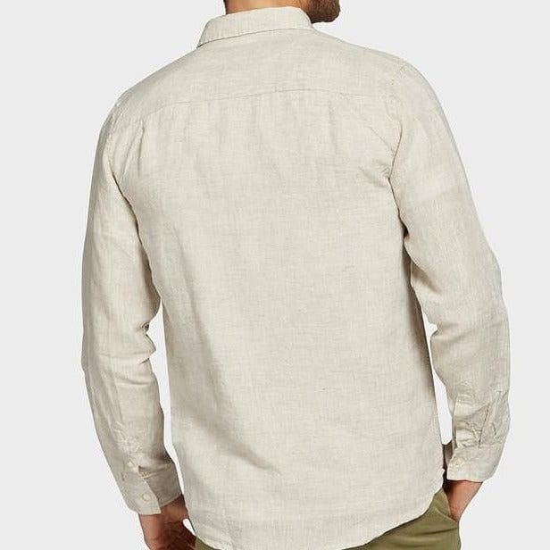 Academy Brand Men's Hampton Long Sleeve Shirt - Oatmeal Academy Brand