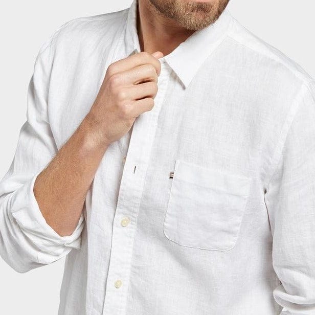 Academy Brand Men's Hampton Long Sleeve Shirt - White Academy Brand