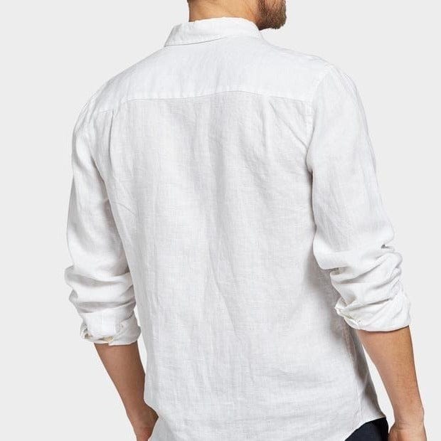 Academy Brand Men's Hampton Long Sleeve Shirt - White Academy Brand