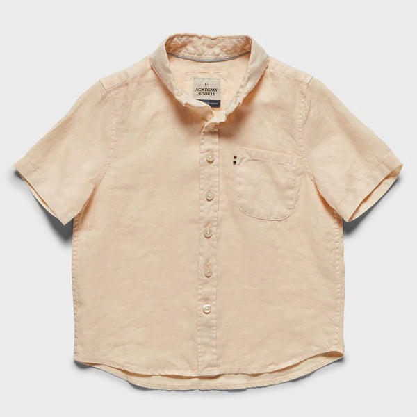 Academy Brand Rookie Hampton Linen Short Sleeve Shirt - Sahara Yellow Academy Brand