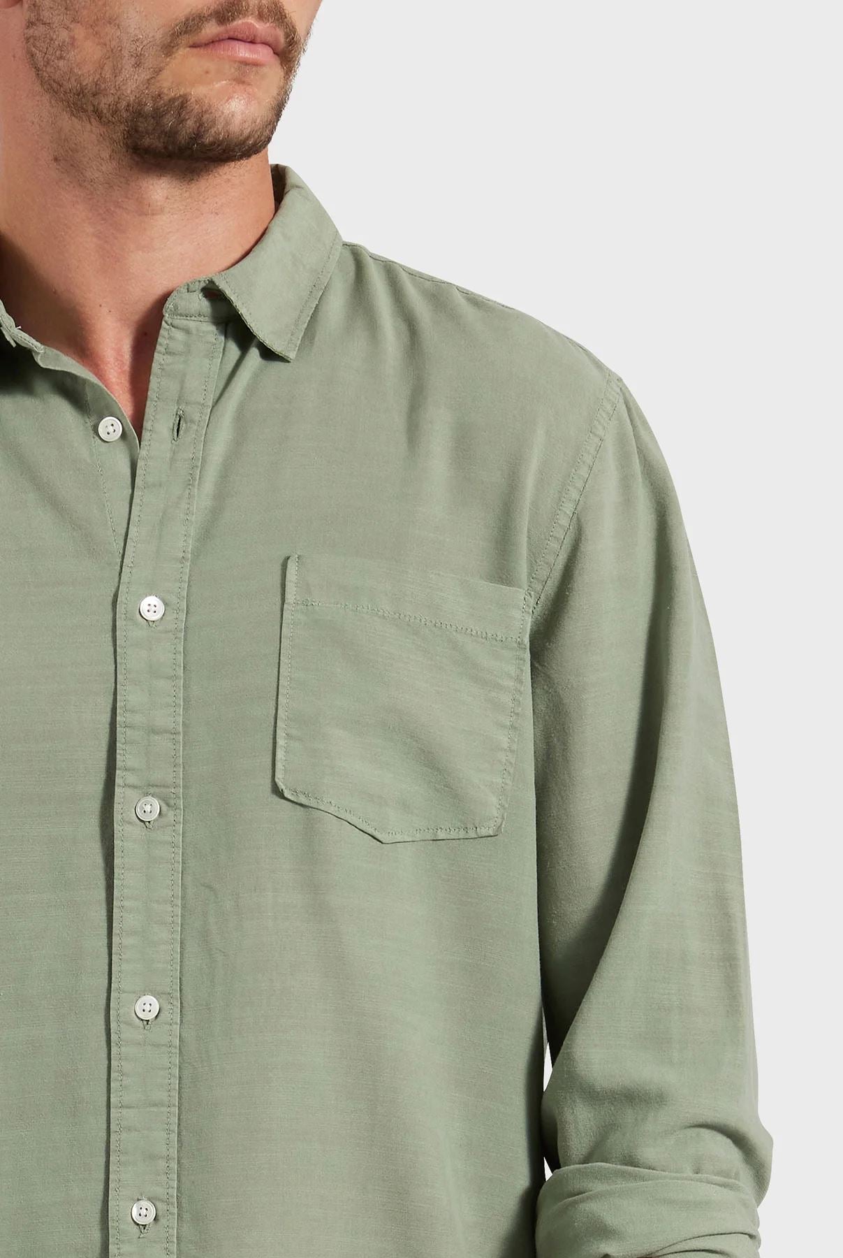 Academy Brand Men's Burton Shirt - Jasper Green Academy Brand