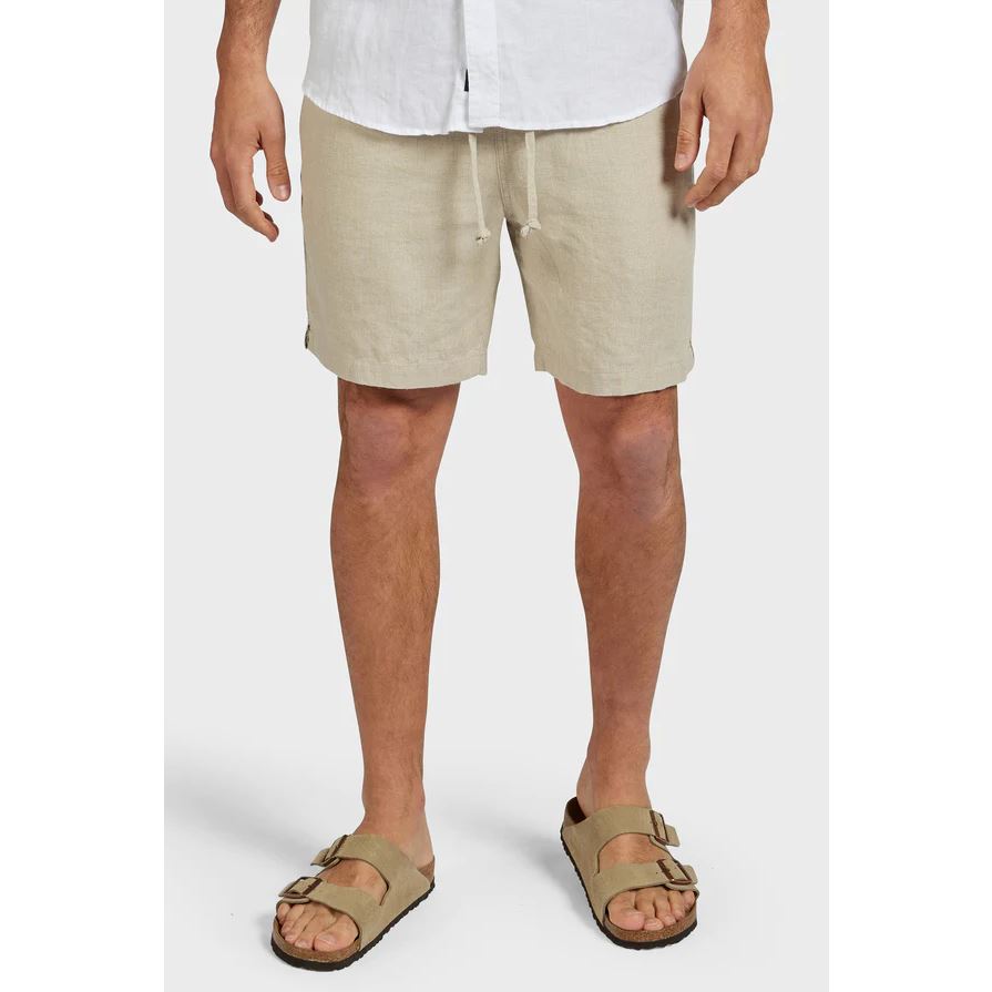 Academy Brand Men's Riviera Linen Shorts - Oatmeal Academy Brand