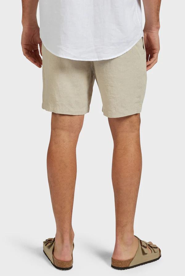 Academy Brand Men's Riviera Linen Shorts - Oatmeal Academy Brand