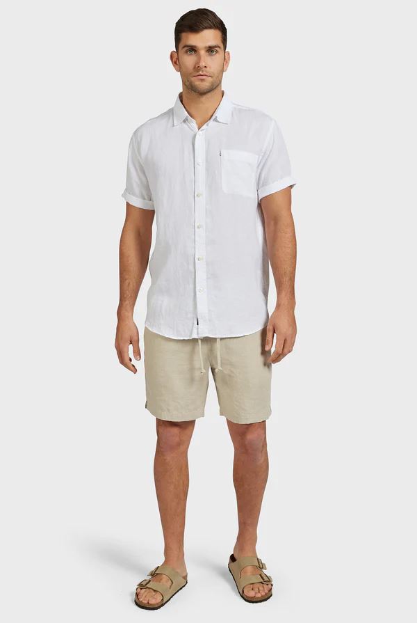 Academy Brand Men's Riviera Linen Shorts - Oatmeal Academy Brand