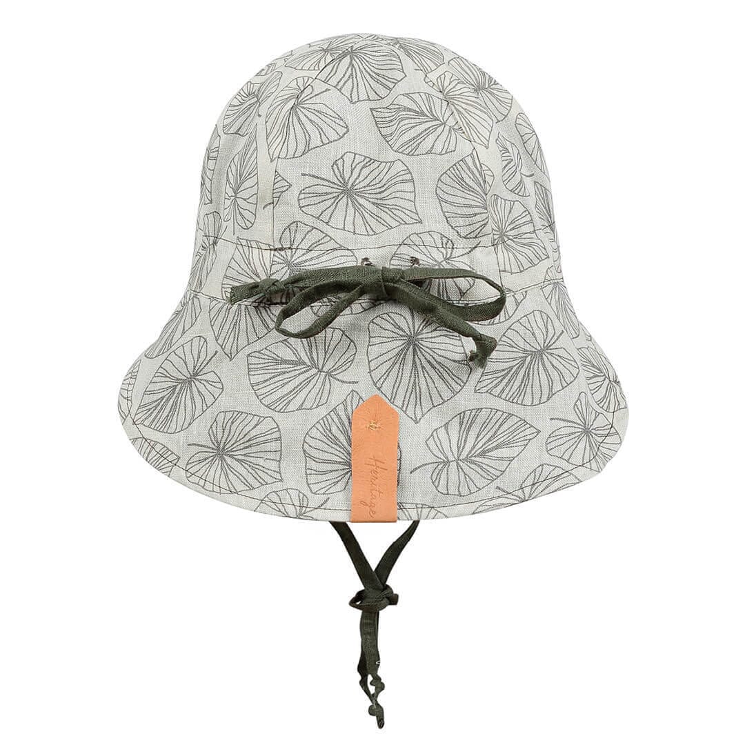 Bedhead Lounger Baby Reversible Flap Sun Hat - Leaf/Moss Bedhead