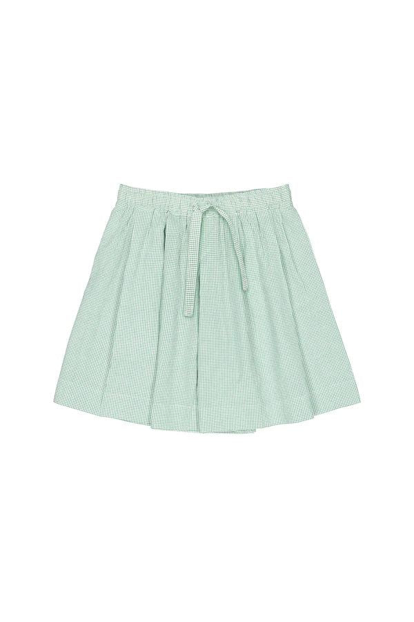 Kowtow Paper Shorts - Green Mini Check Kowtow