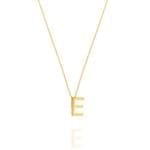 Linda Tahija Letter Necklace E Yellow Gold Linda Tahija