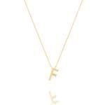 Linda Tahija Letter Necklace F Yellow Gold Linda Tahija